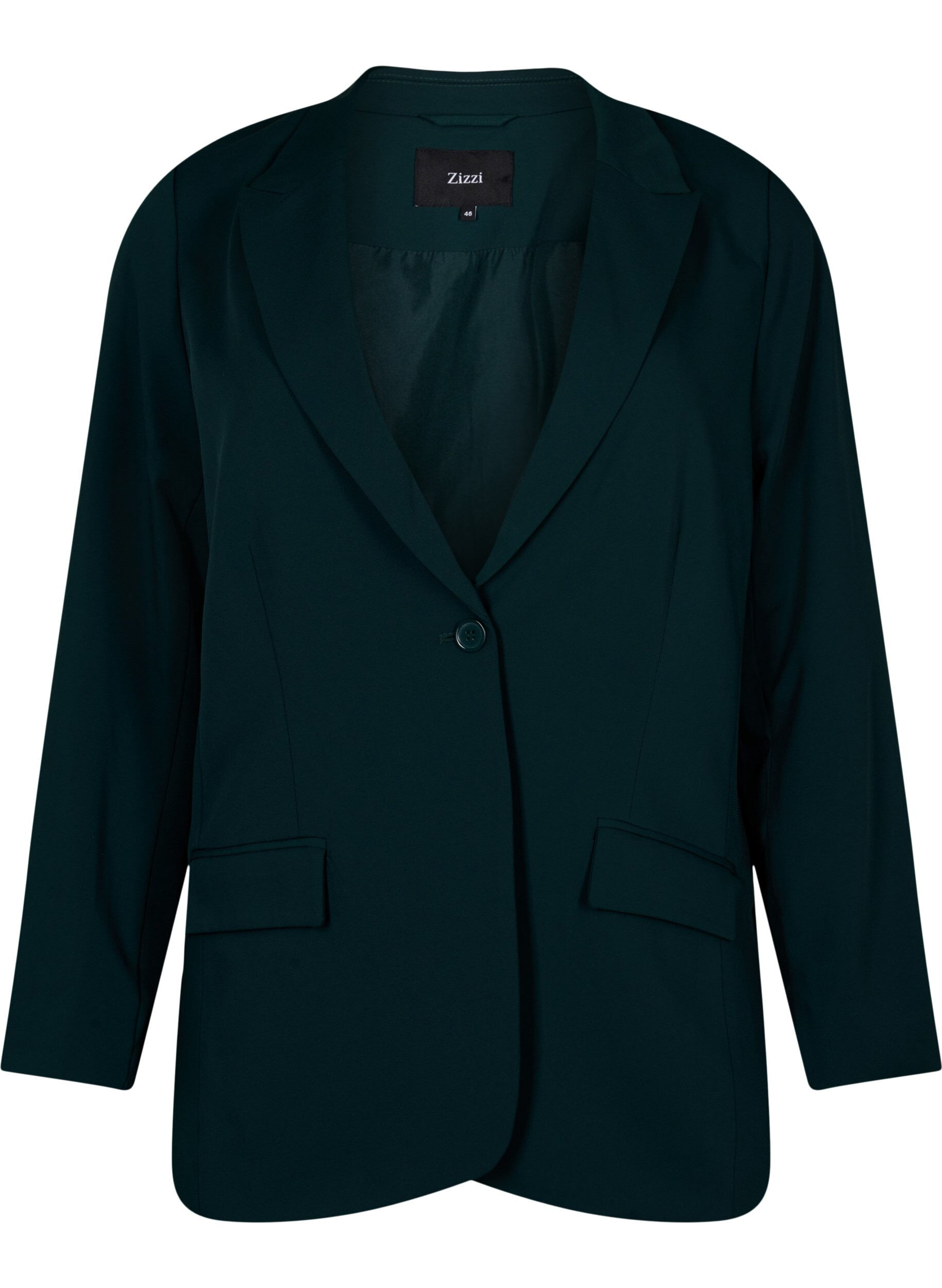 Zizzi Klassieke blazer met zakken, Scarab, Packshot image number 0