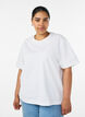 Boxy katoenen T-shirt, Wit, Model image number 0