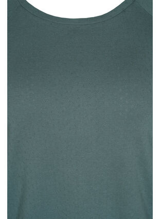 Katoenen blouse met lange mouwen en kantpatroon, Balsam Green, Packshot image number 2