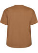 100% katoenen T-shirt met korte mouwen en print, Bruin, Packshot image number 1