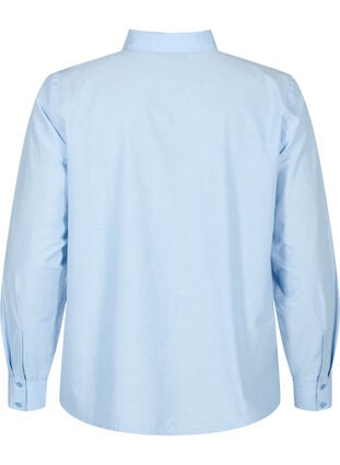 Katoenen overhemd met broderie anglaise, Chambray Blue, Packshot image number 1