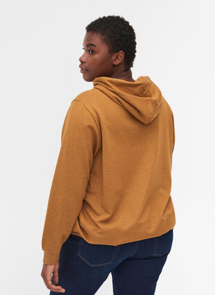 Sweatshirt met capuchon en print, Rubber Mel, Model image number 1