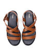 Leren zomersandalen met een brede pasvorm, Friar Brown, Packshot image number 2