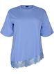 T-shirt met asymmetrische kanten zoom, Paars, Packshot image number 0