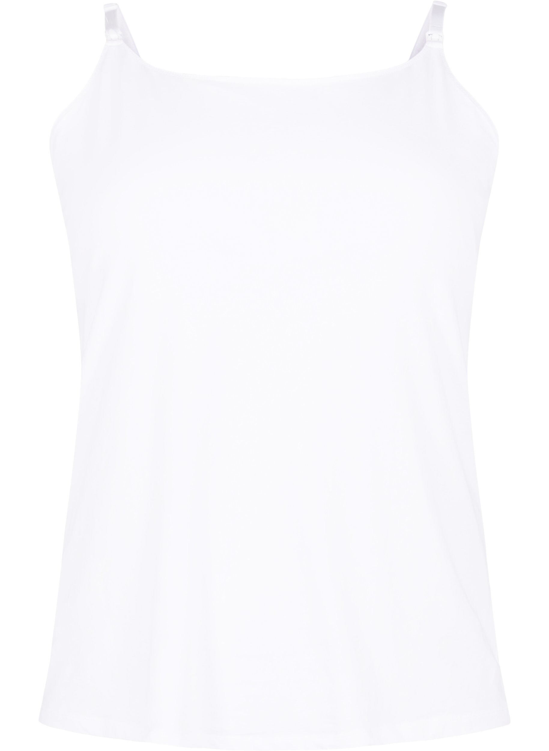Zizzi Zwangerschapstop met opening voor borstvoeding, White, Packshot image number 0