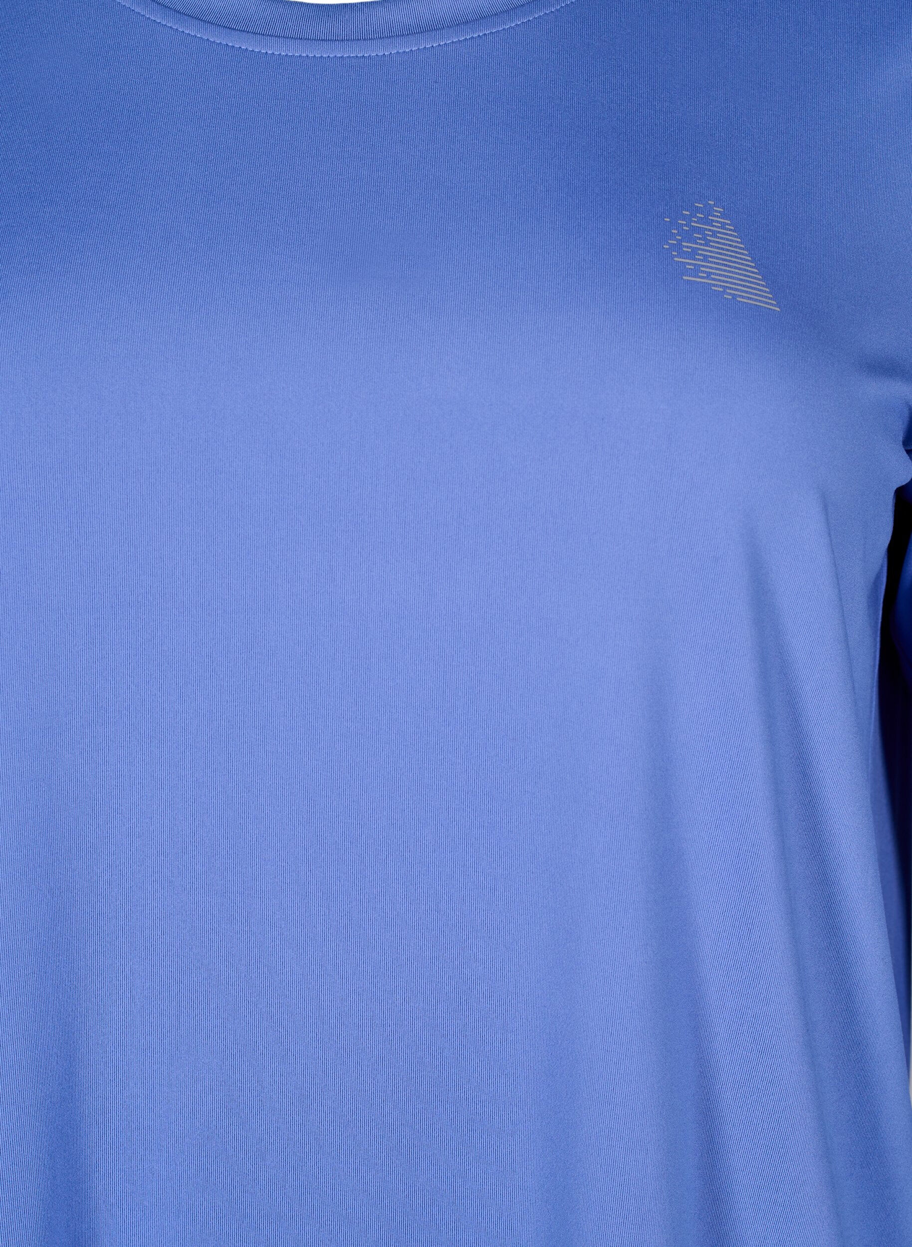 Zizzi Sporttop met 3/4 mouwen, Blauw, Packshot image number 2