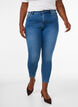 Gecropte Amy jeans met ritssluiting details, Blauw, Model image number 3