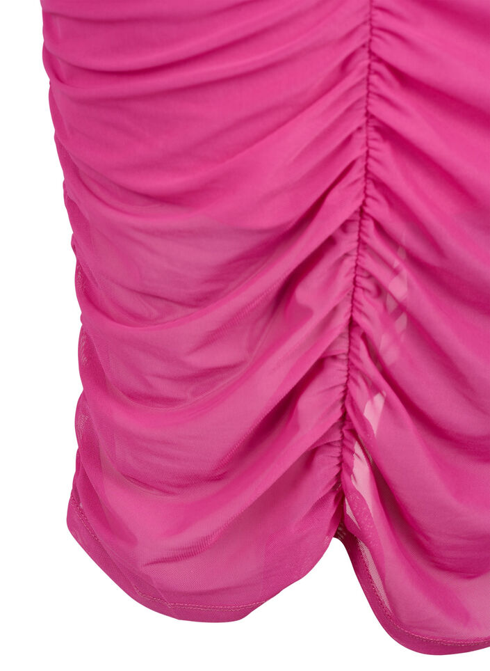 Aansluitende jurk met draperingen, Fuchsia Red, Packshot image number 3