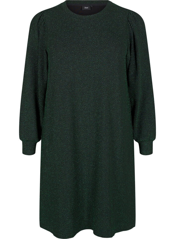 Jurk met zigzagpatroon en glitter, Scarab ZigZagShimmer, Packshot image number 0