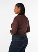 Blouse met lange mouwen van wol en viscose, Bruin, Model image number 2