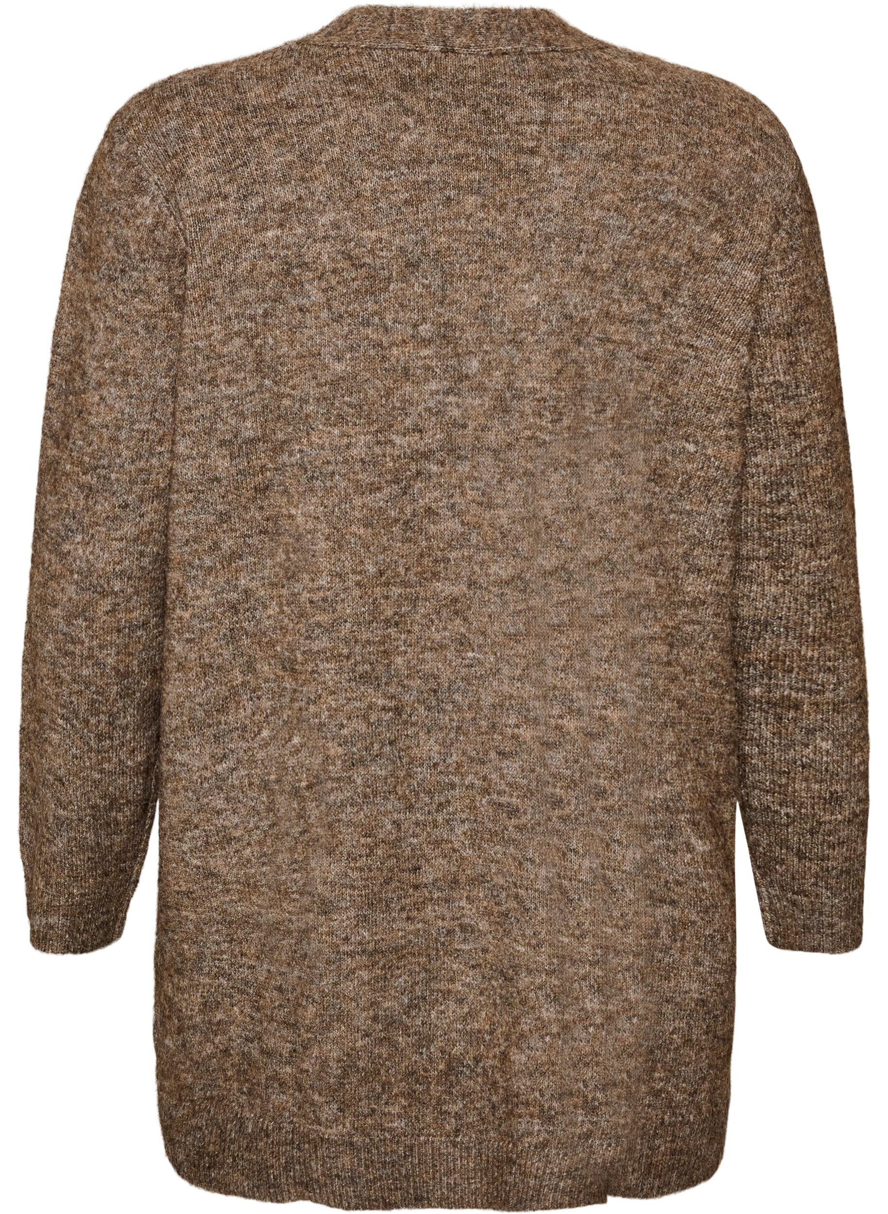 ZizziLang vest met zakken, Bruin, Packshot image number 1