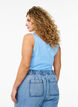Solide kleur basis top in katoen, Blauw, Model image number 2