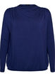 Blouse met boothals en ballonpasvorm, Blauw, Packshot image number 0