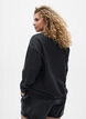 Gewassen sweatshirt met statementprint, Grijs, Model image number 2