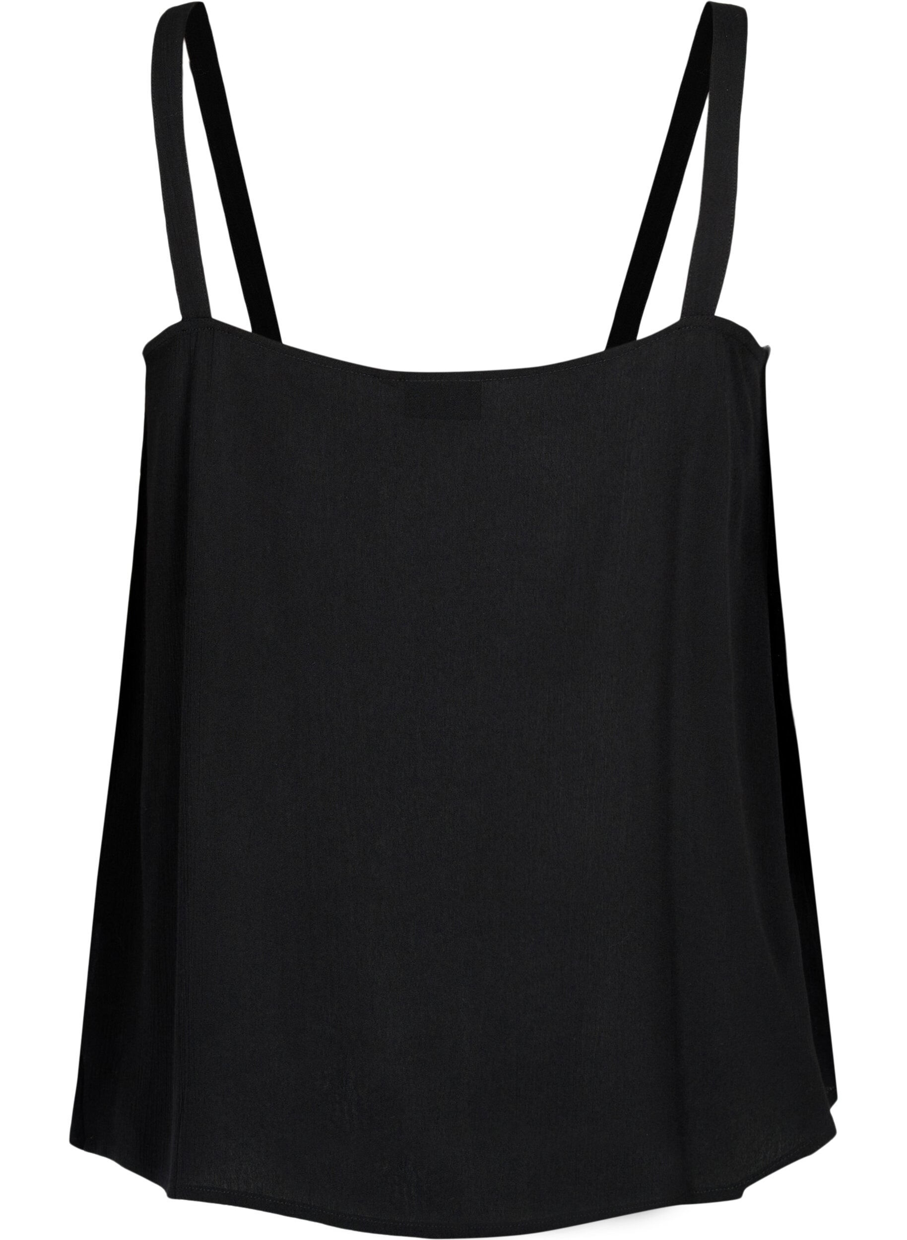 Zizzi Mouwloze top in viscose, Black, Packshot image number 1