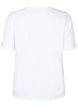 T-shirt in biologisch katoen met similistenen, White, Packshot image number 1