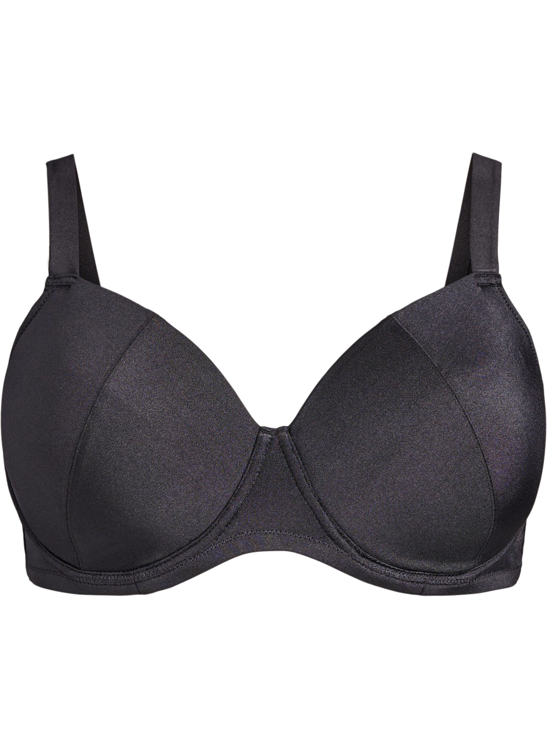 Zizzi Beugel bikini top met hoge ondersteuning, Zwart, Packshot image number 0