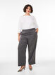 Hoogtailleerde pantalon met rechte pasvorm, Grijs, Model image number 0