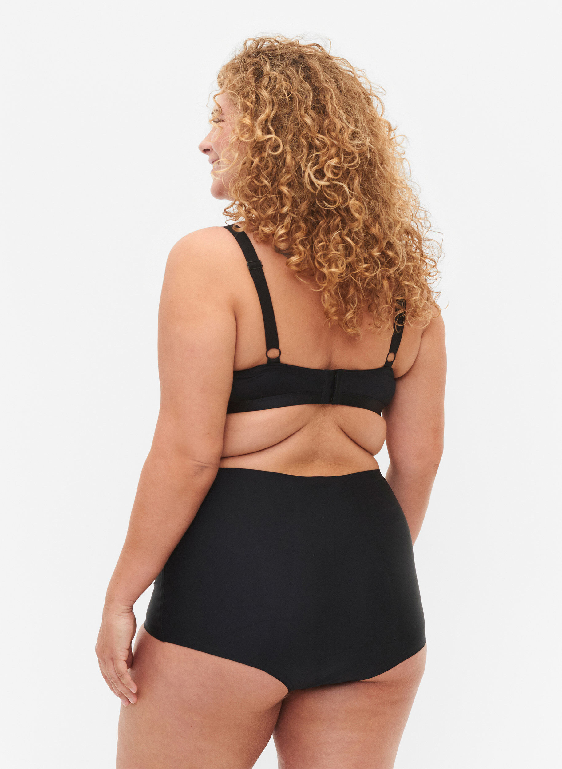Zizzi Menstruatieslipje met superhoge taille, Black, Model image number 1
