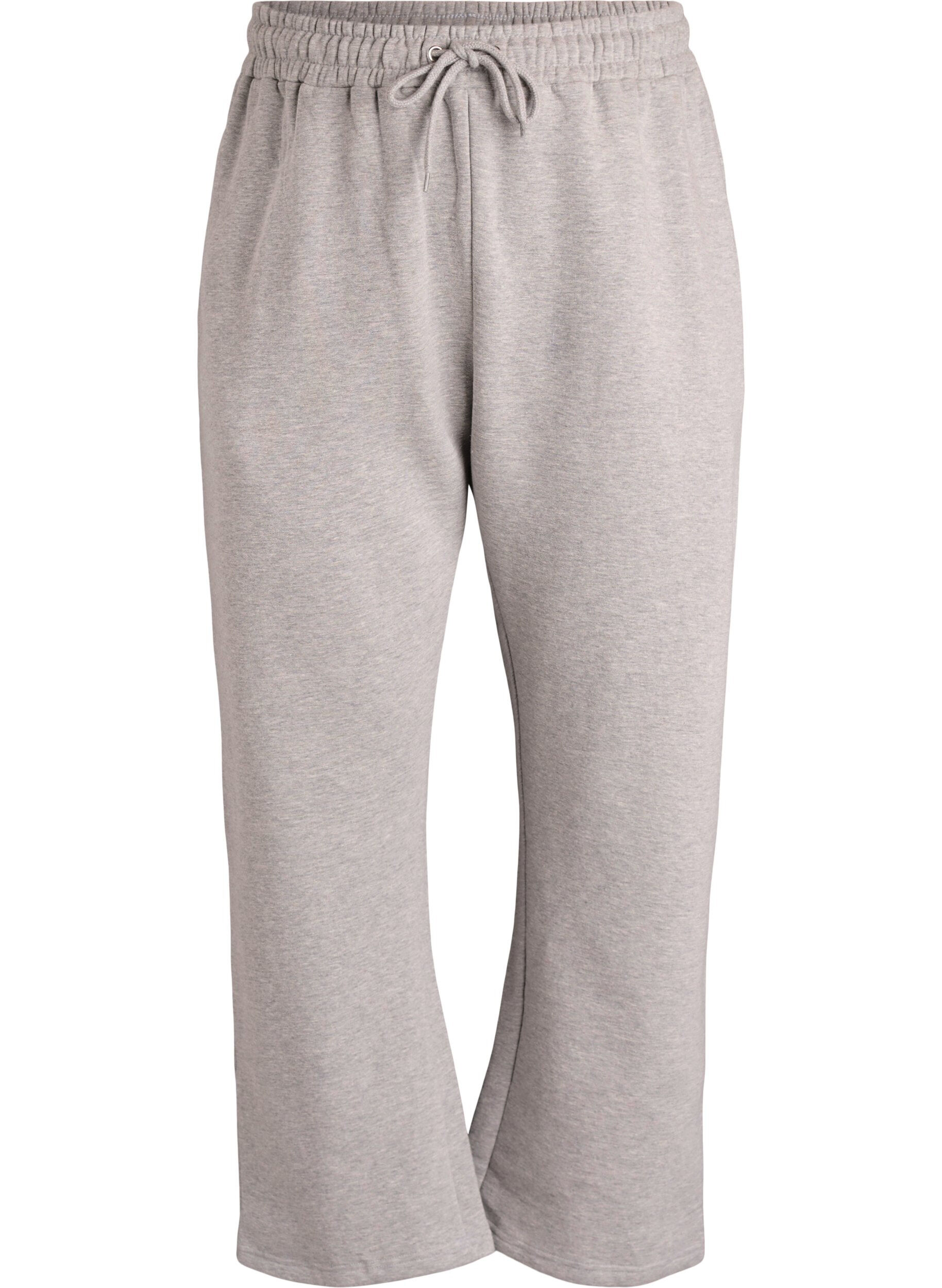 Joggingbroek met hoge taille en geborstelde binnenkant