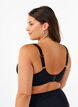 Bikini-bh met beugel en drapering, Zwart, Model image number 1