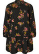 Jurk met bloemenprint en striksluiting, Zwart, Packshot image number 0