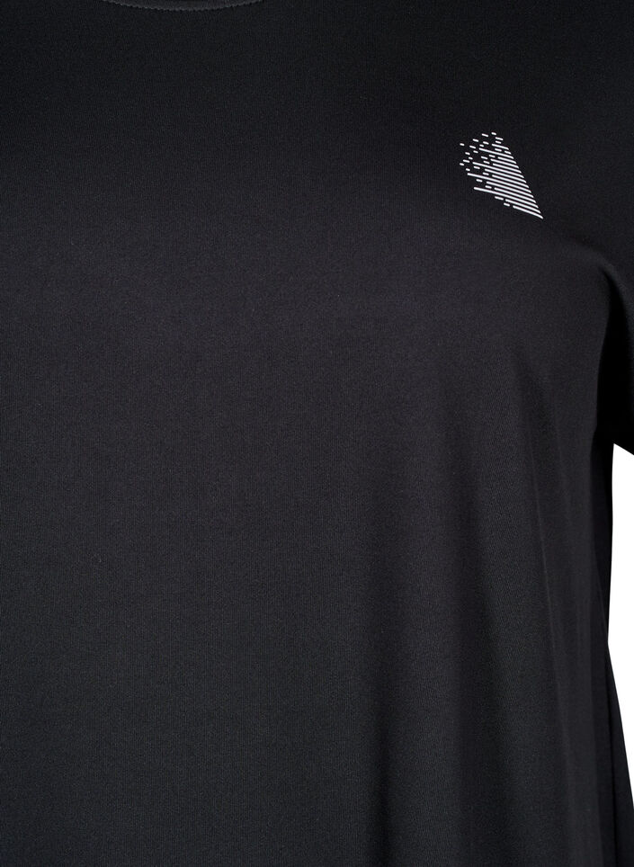 Lang workout T-shirt, Zwart, Packshot image number 2