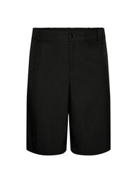 Losse Bermuda-shorts met hoge taille, Zwart
