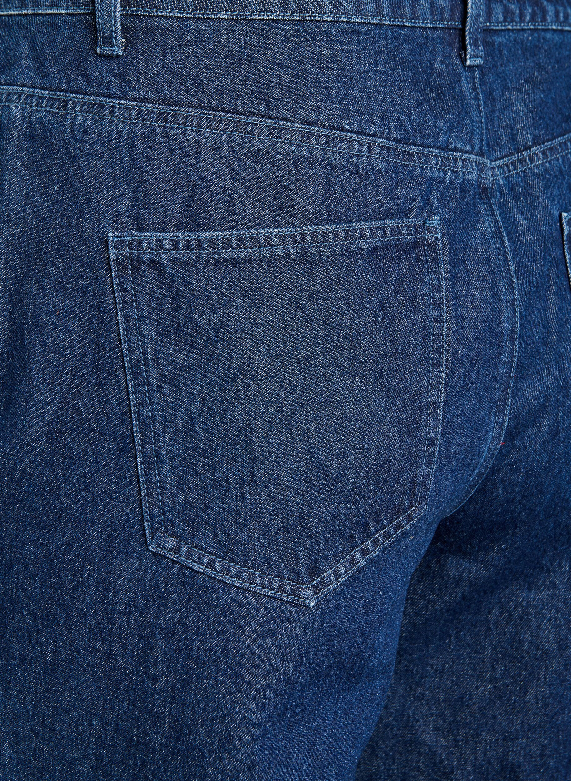 Zizzi Wijde jeans met studs en een high waist, Blauw, Packshot image number 3