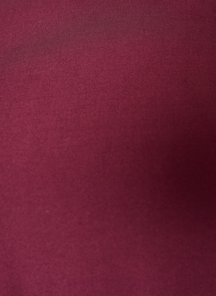 Geweven blouse met korte mouwen en ronde hals, Rood, Packshot image number 2