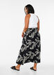 Maxi rok in viscose met smokwerk, Zwart, Model image number 1