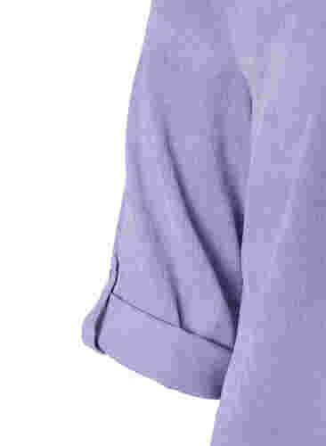 Fluwelen jurk met 3/4 mouwen en knopen, Wisteria, Packshot image number 2