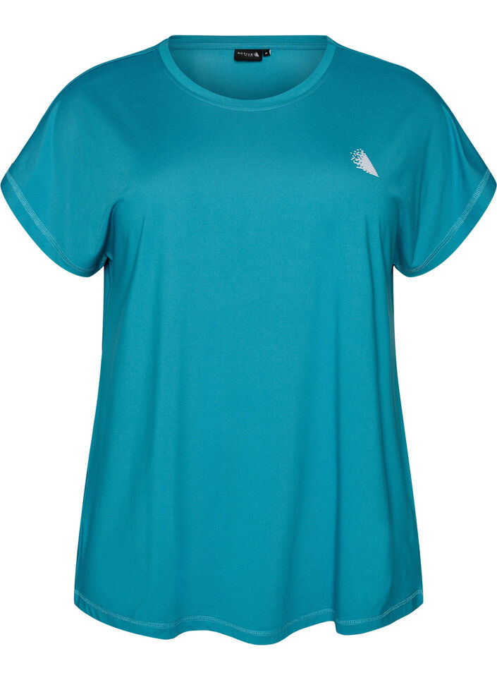 Effen gekleurd trainingsshirt, Blauw, Packshot image number 0