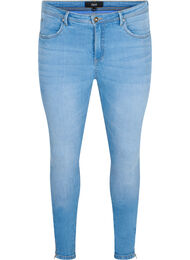 Super slim Amy jeans met rits, Light blue