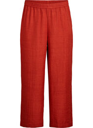Losse broek met elastische tailleband en zakken, Rood