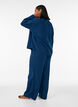 Losse pyjamabroek van katoenen mousseline, Blauw, Model image number 1
