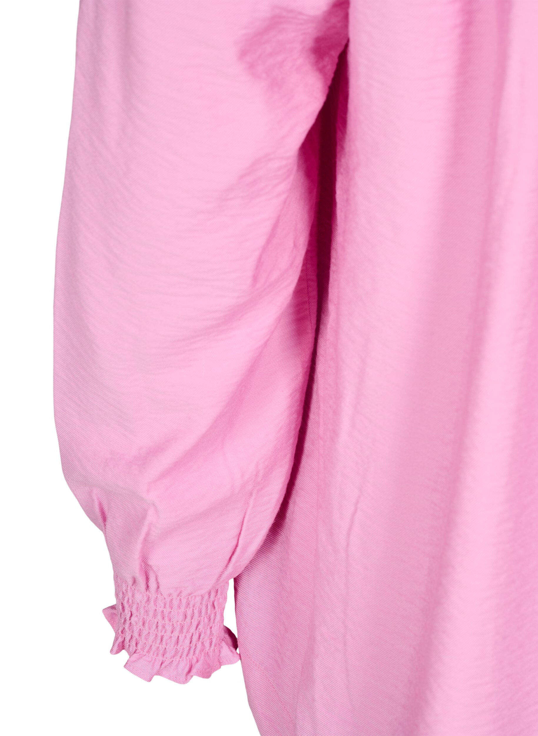 Zizzi Blouse met rucheskraag, Roze, Packshot image number 3