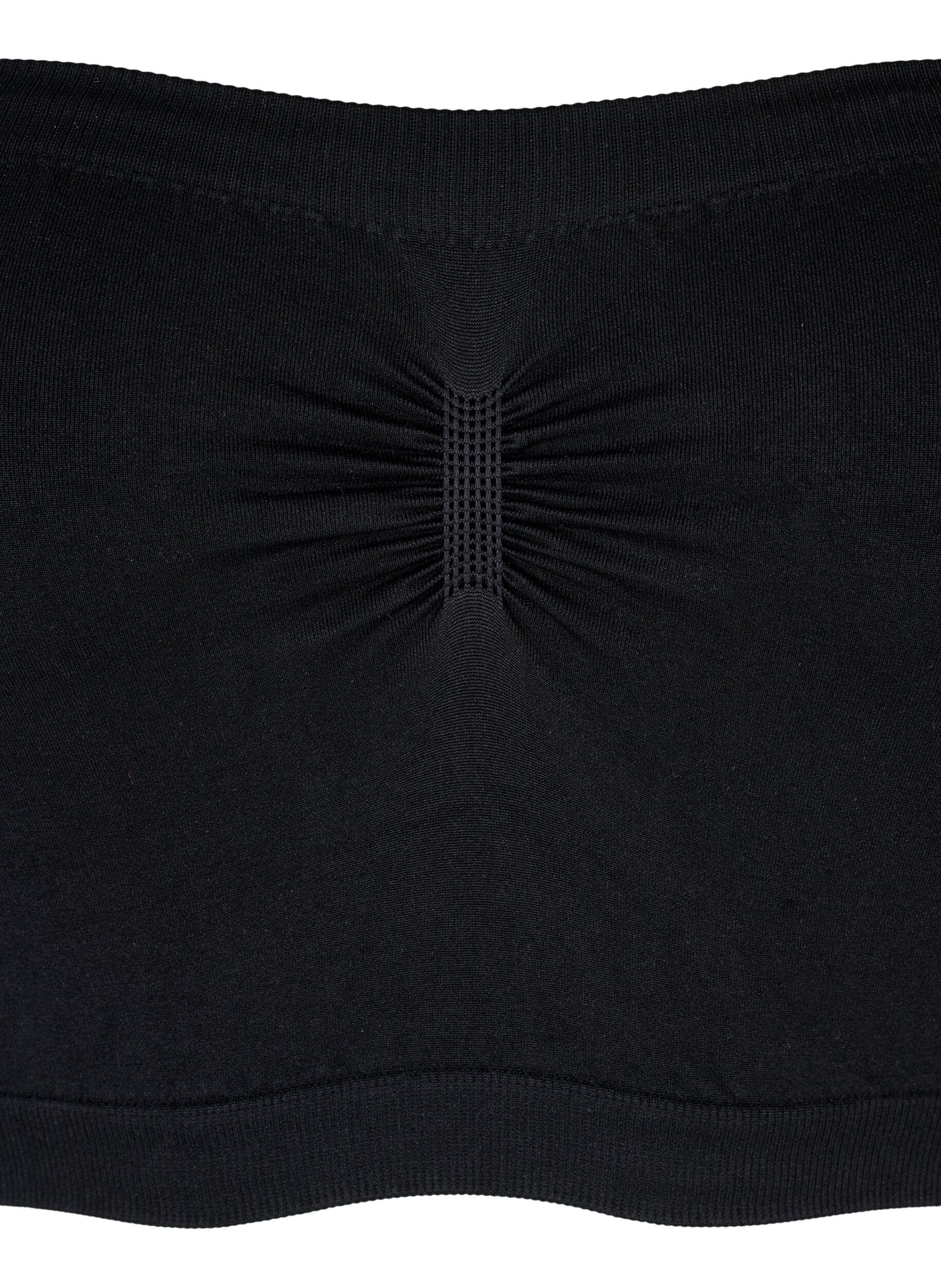 Zizzi Bandeau topje, Zwart, Packshot image number 2