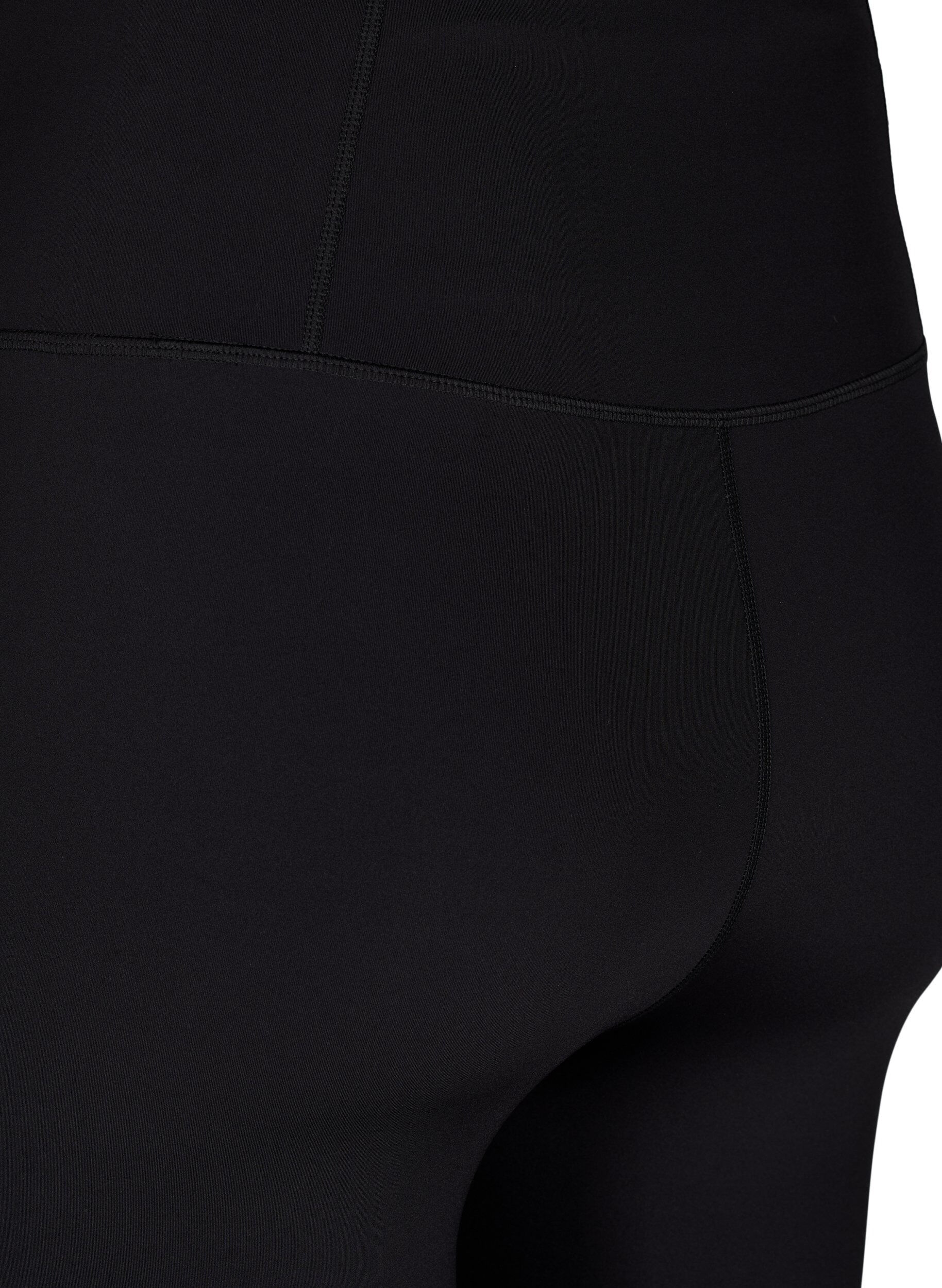 Zizzi CORE, SUPER TENSION TIGHTS - 3/4 sportlegging met zakje, Black, Packshot image number 3