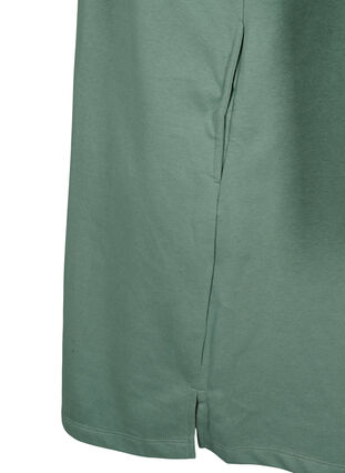 Sweatjurk met korte mouwen en zakken, Chinois Green, Packshot image number 4