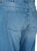 Jeans met rechte pijp en rafels, Medium Blue, Packshot image number 3