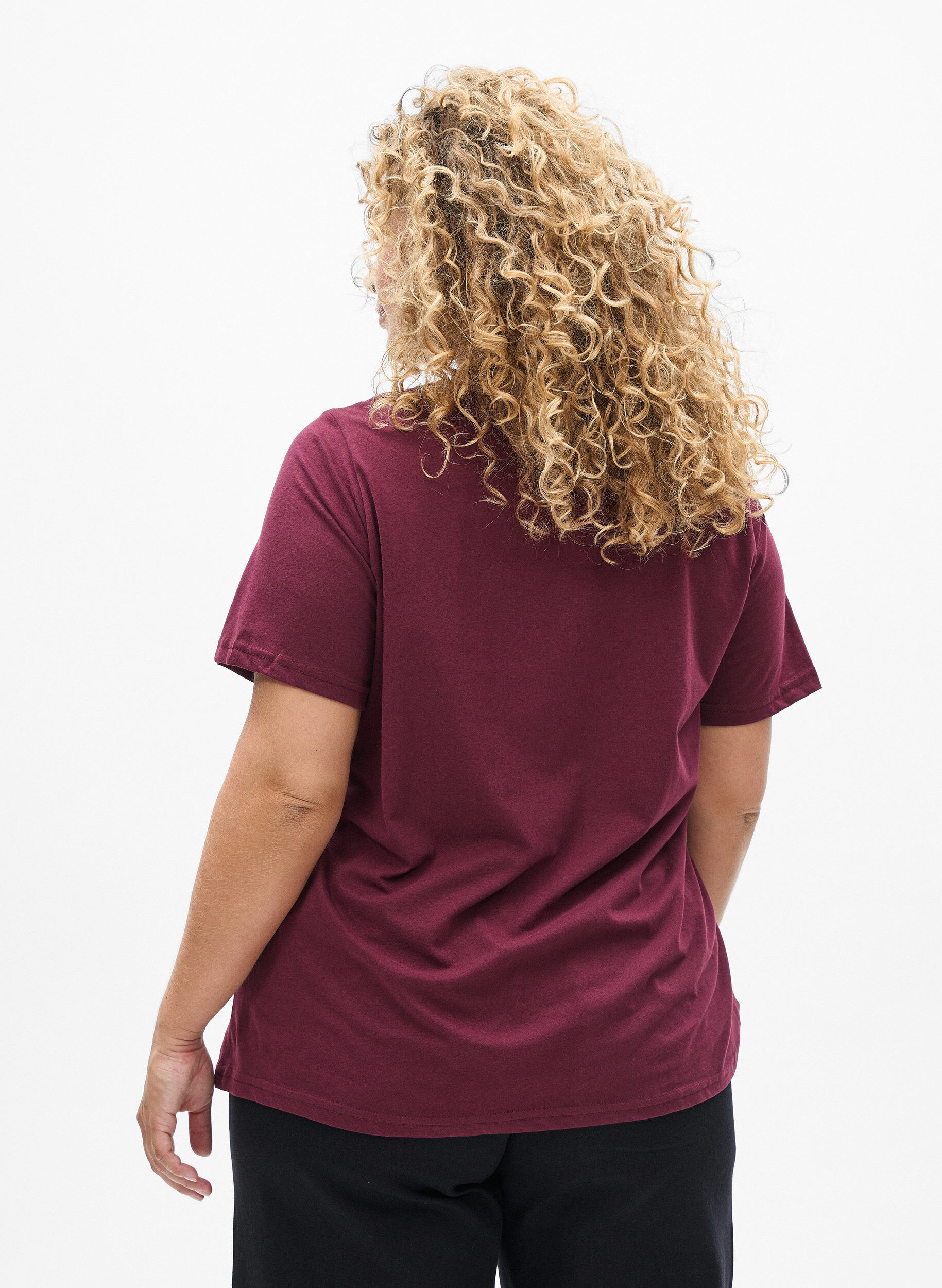 Zizzi FLASH - T-shirt met print, Rood, Model image number 2