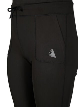 Nauwsluitende training shorts met zakken, Black, Packshot image number 2