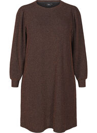 Jurk met zigzagpatroon en glitter, Copper ZigZagShimmer