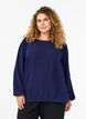 Blouse met zilveren glitter, Blauw, Model image number 0