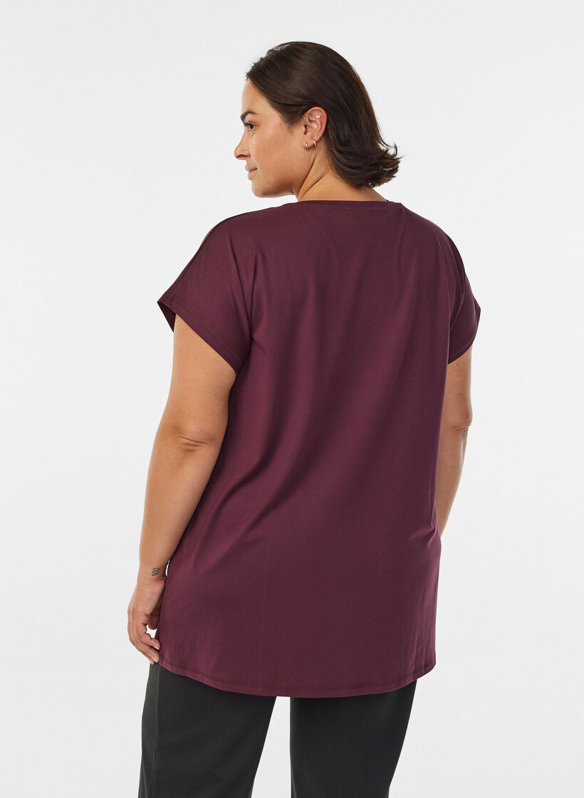 Lang workout T-shirt, Rood, Model image number 2