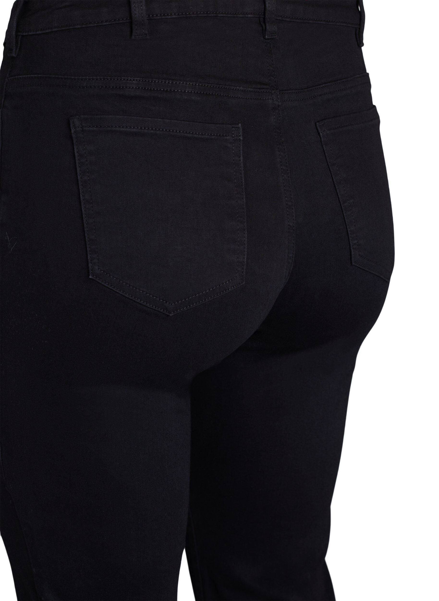 Zizzi Strakke pasvorm jeans met een normale taille, Black, Packshot image number 3