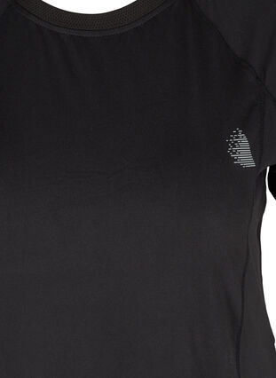 Basic sportief t-shirt met reflectoren, Black, Packshot image number 3