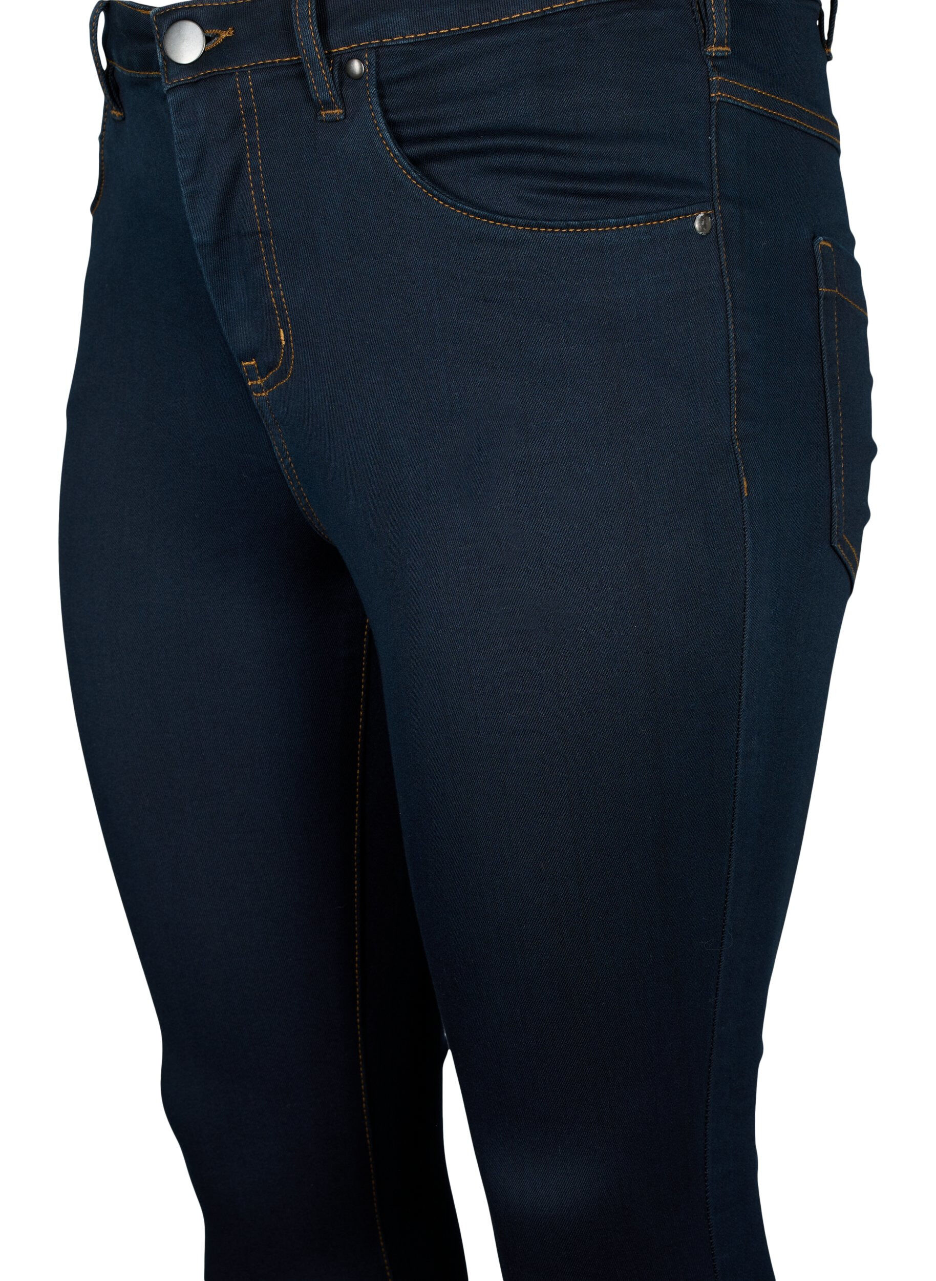 Zizzi Super slim Amy jeans met hoge taille, Tobacco Un, Packshot image number 2