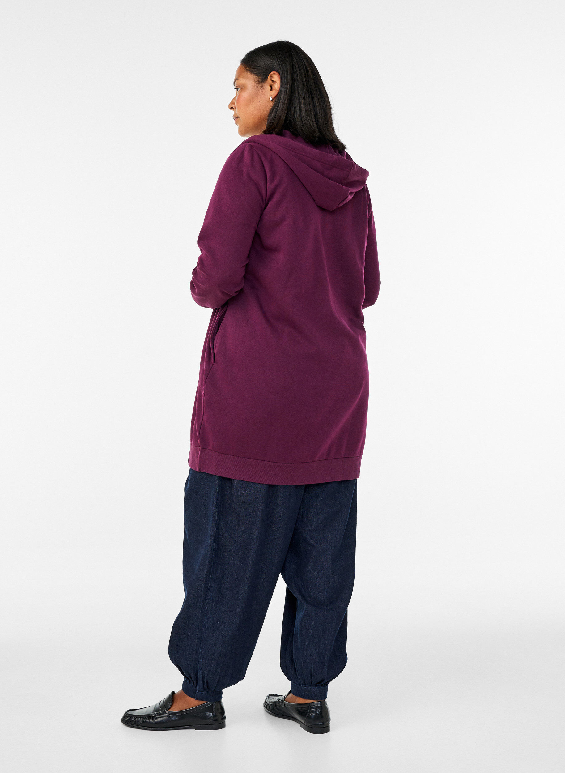 ZizziBlouse met balloneffect en chiffondetails, Rood, Model image number 2